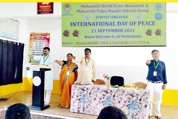 International Day of Peace was celebrated at Maharishi Vidya Mandir Yavatmal on 21st September 2023.
